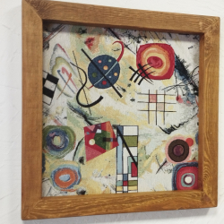 este quadro une arte, textura e autenticidade numa peça decorativa cheia de expressão.