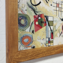 Este quadro une arte, textura e autenticidade numa peça decorativa cheia de expressão.