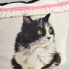Almofada Decoratica Gato Preto em Tapeçaria