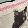 Almofada Decoratica Gato Preto em Tapeçaria