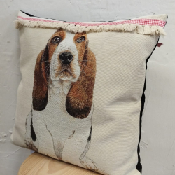 Almofada Decoratica Gato Preto em Tapeçaria