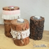 Tronco Porta Velas Casca